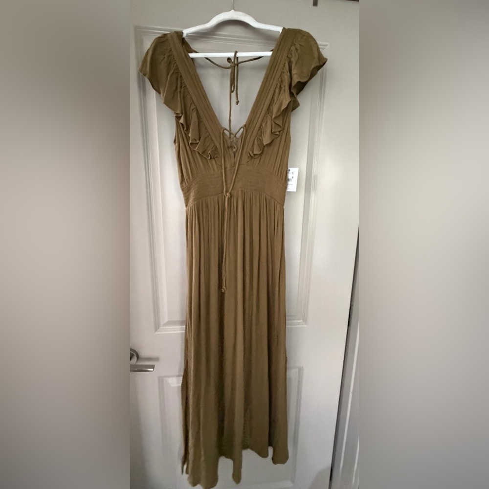 O'Neill Moss Maxi Dress with Ruffle Details